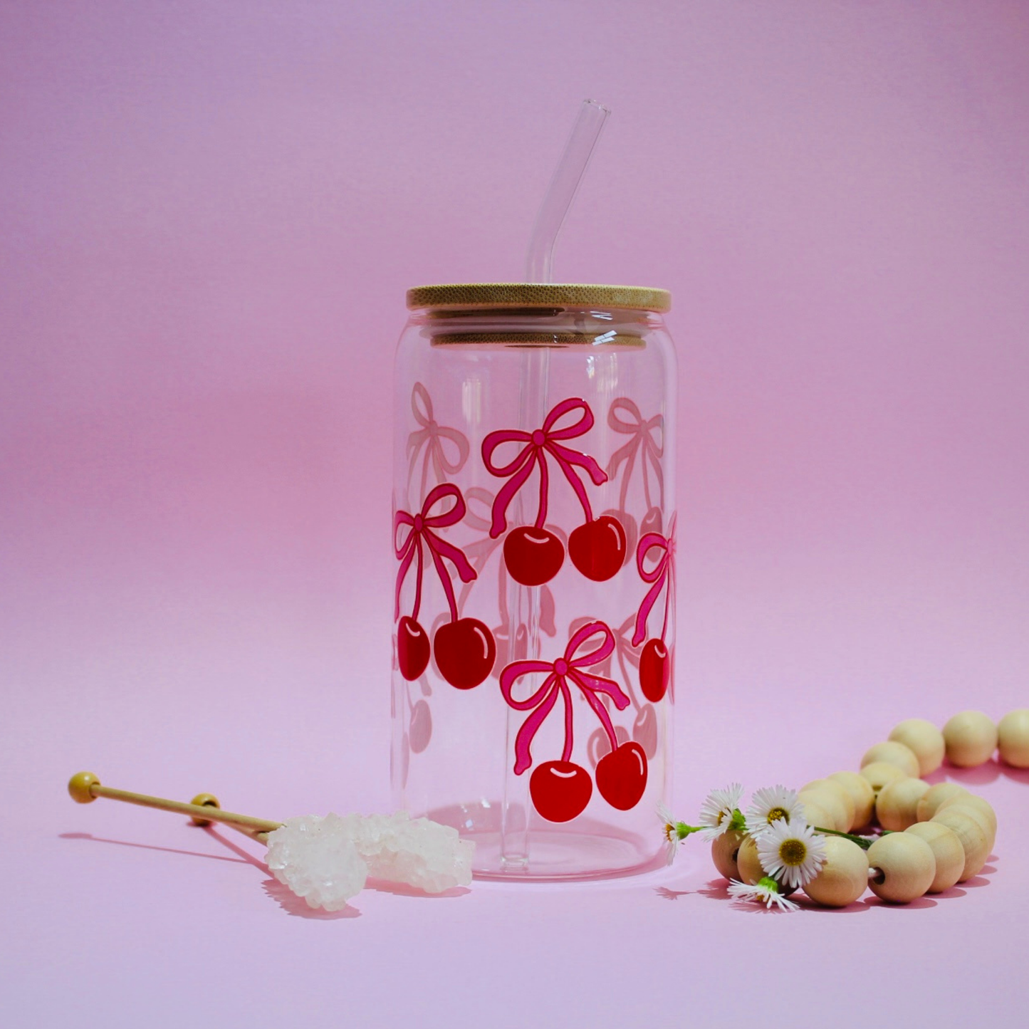 Cherry Glass Cup
