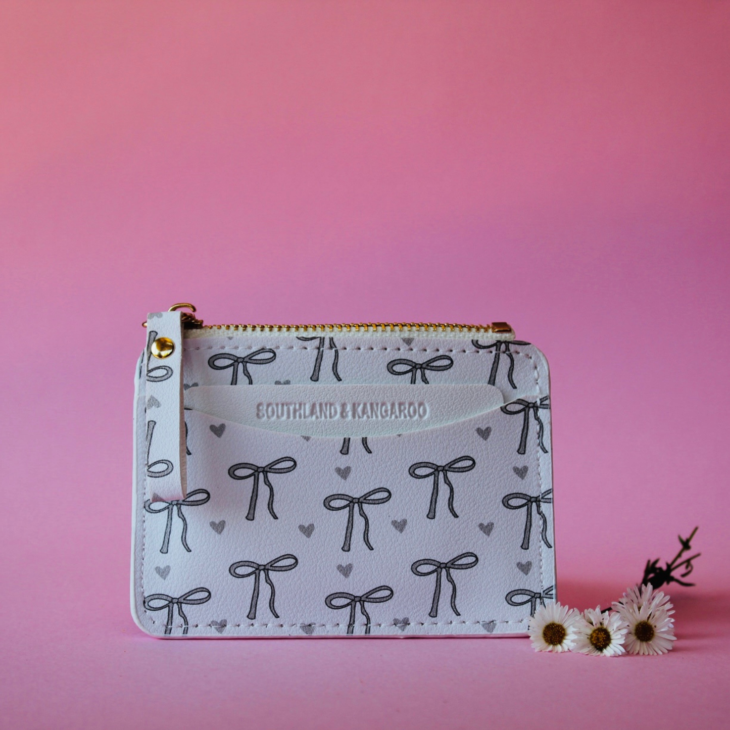 Grey Bow Small Wallet