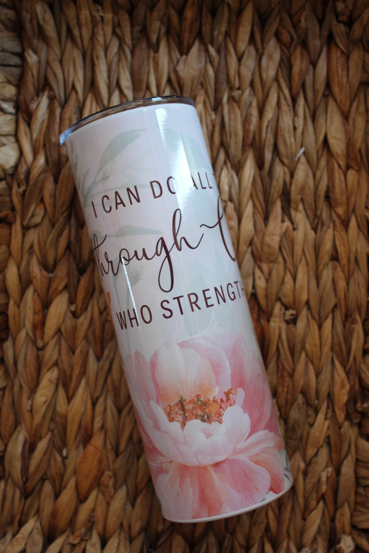 All Things Through Christ Skinny Tumbler