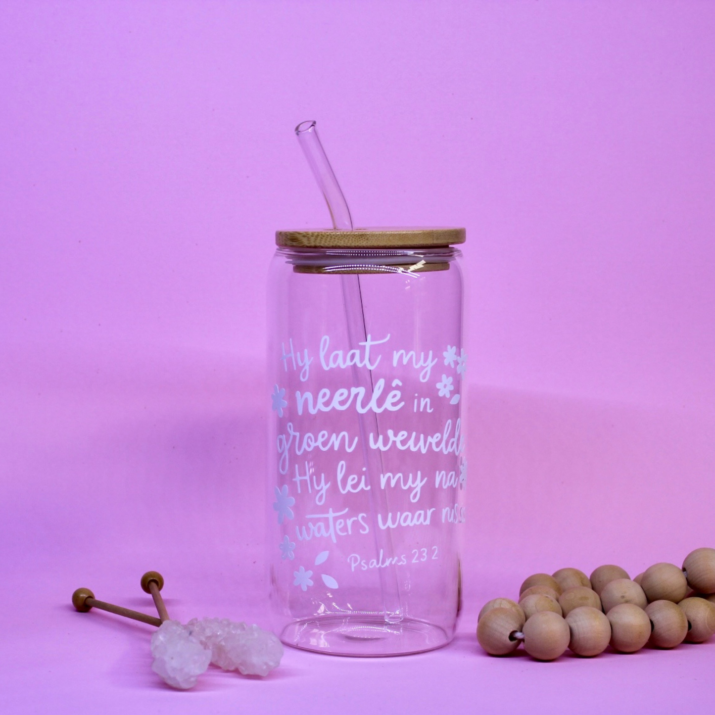 Psalms 27 Glass Cup