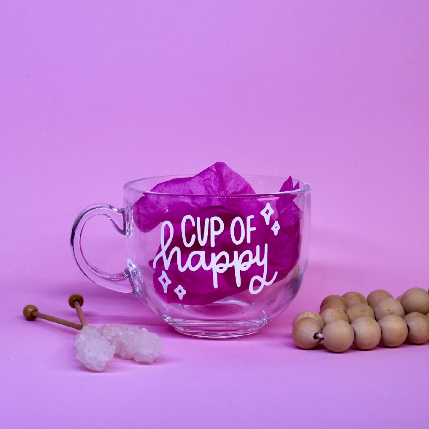 Cup of Happy Glass Mug