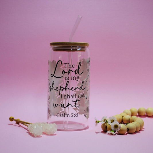 Lord is my Shepherd Glass Cup