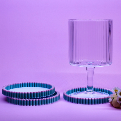 White,Blue,Pink Layer Coaster