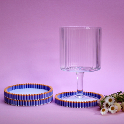 White,Purple,Orange Layer Coaster