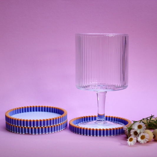 White,Purple,Orange Layer Coaster
