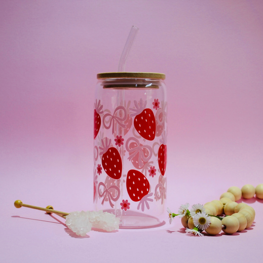 Strawberry Glass Cup
