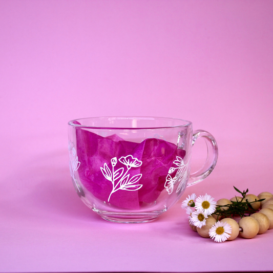 Flower Glass Mug