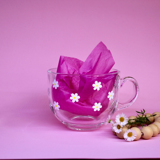 Yellow Daisy Glass Mug