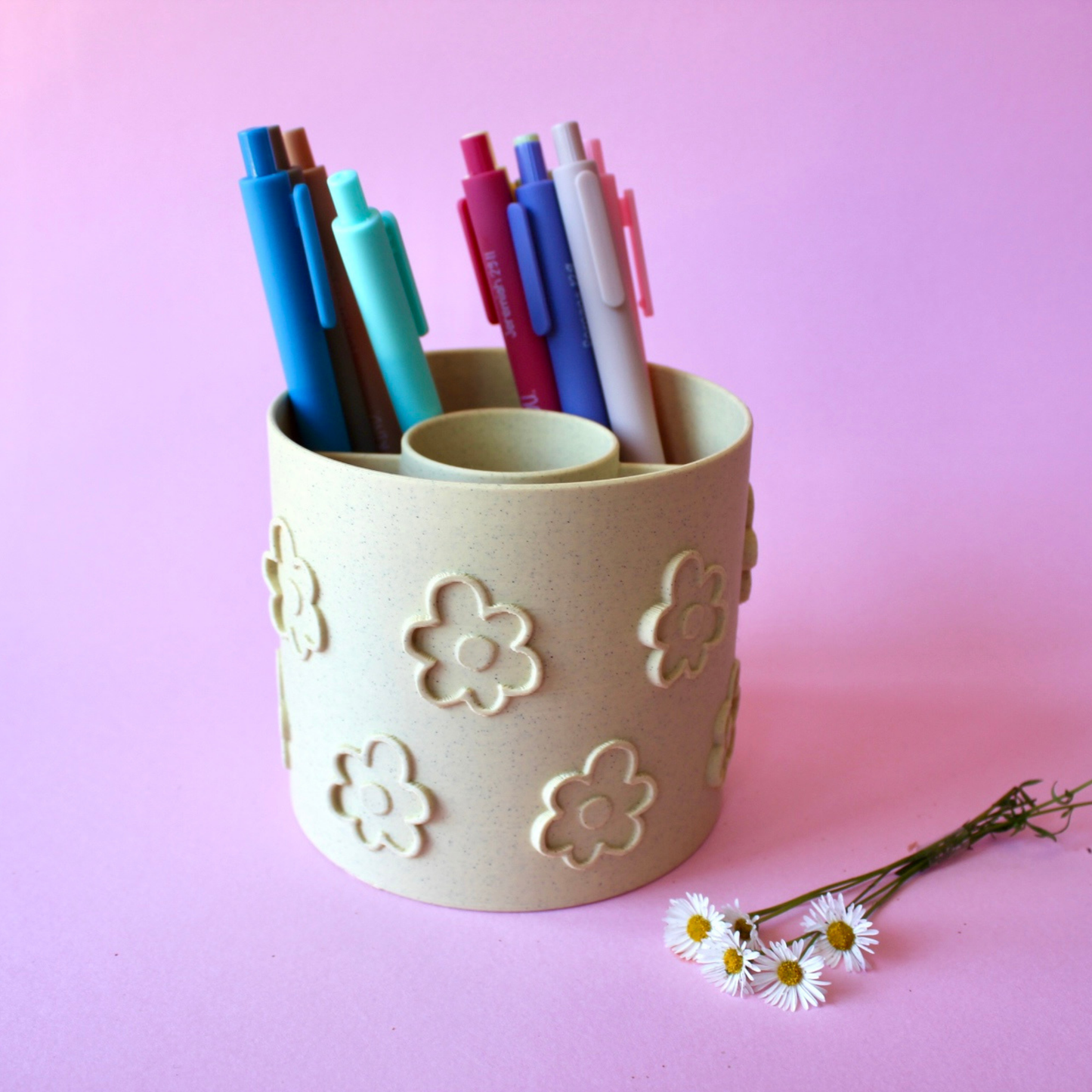 Floral Pencil / Makeup Holder