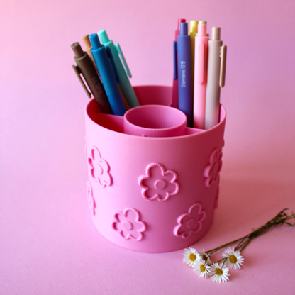 Floral Pencil / Makeup Holder