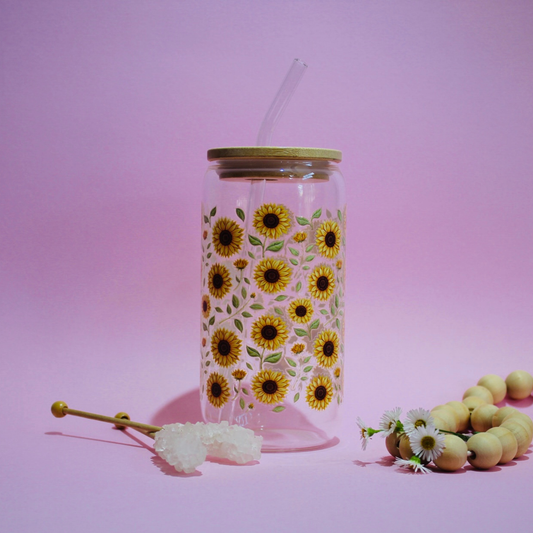 Sunflower Glass Cup