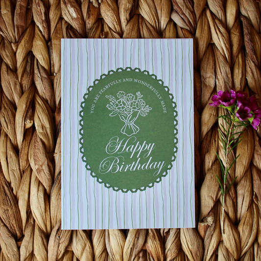 Fearfully and Wonderfully Made Birthday Card