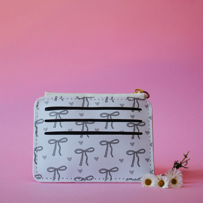 Grey Bow Small Wallet