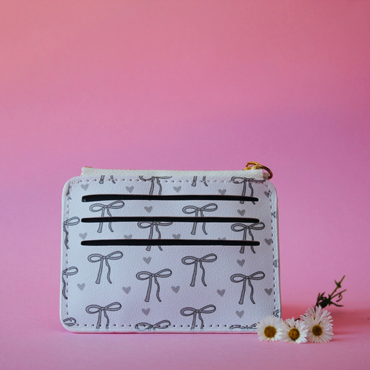 Grey Bow Small Wallet