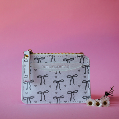 Grey Bow Small Wallet
