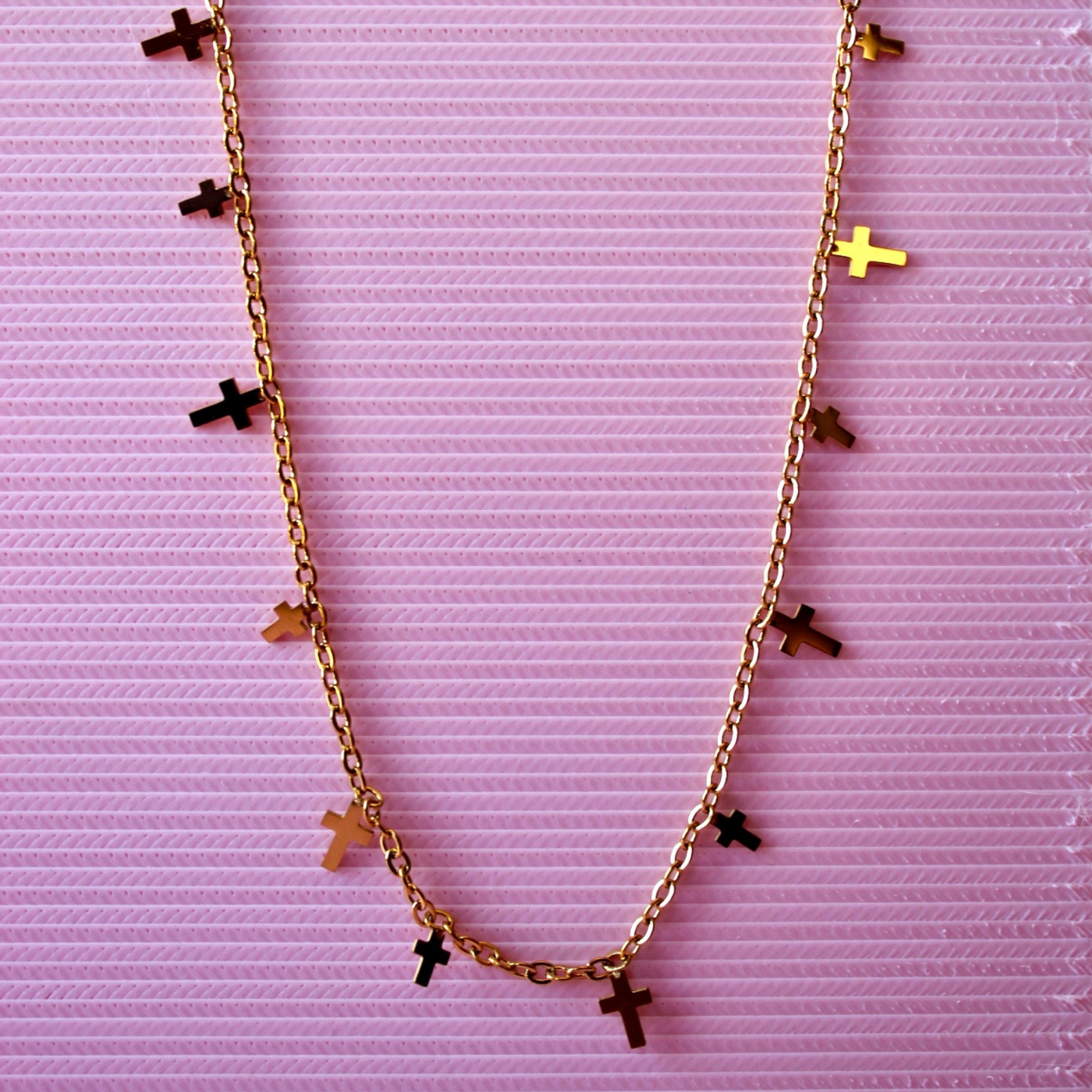 Small Cross Stainless Steel Necklace