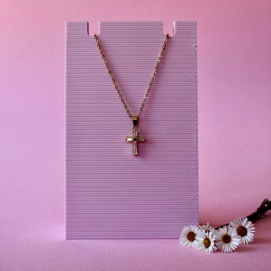 Gold Cross Stainless Steel Necklace