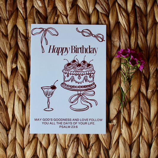 Psalm 23:6 Birthday Card