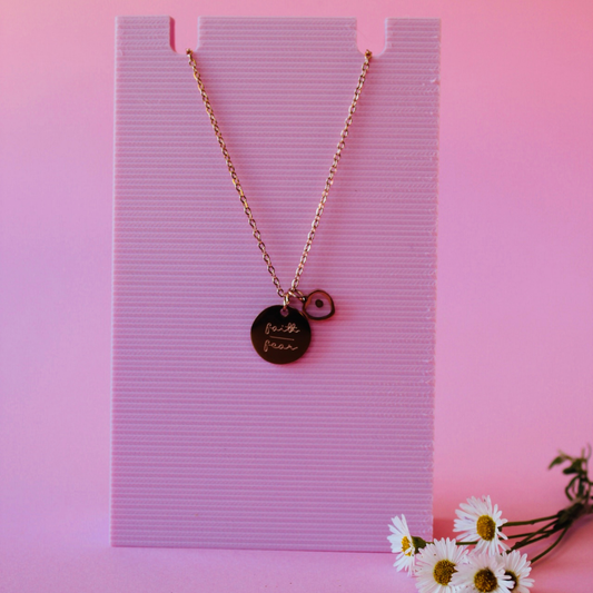 Faith Over Fear Stainless Steel Necklace