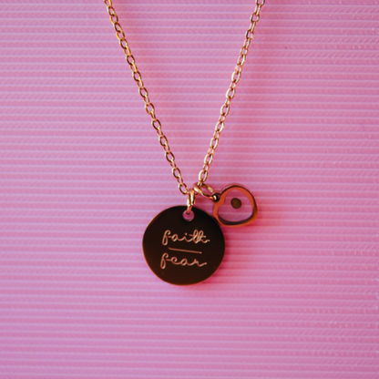 Faith Over Fear Stainless Steel Necklace