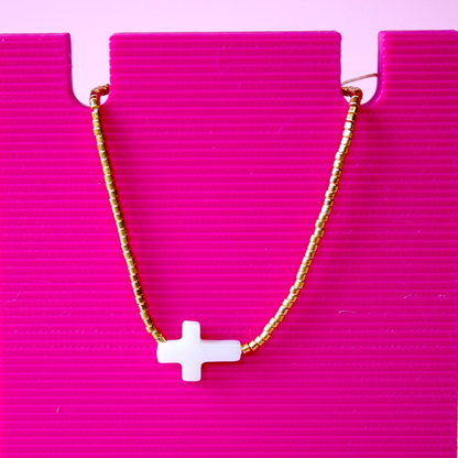 Cross Beaded Bracelet