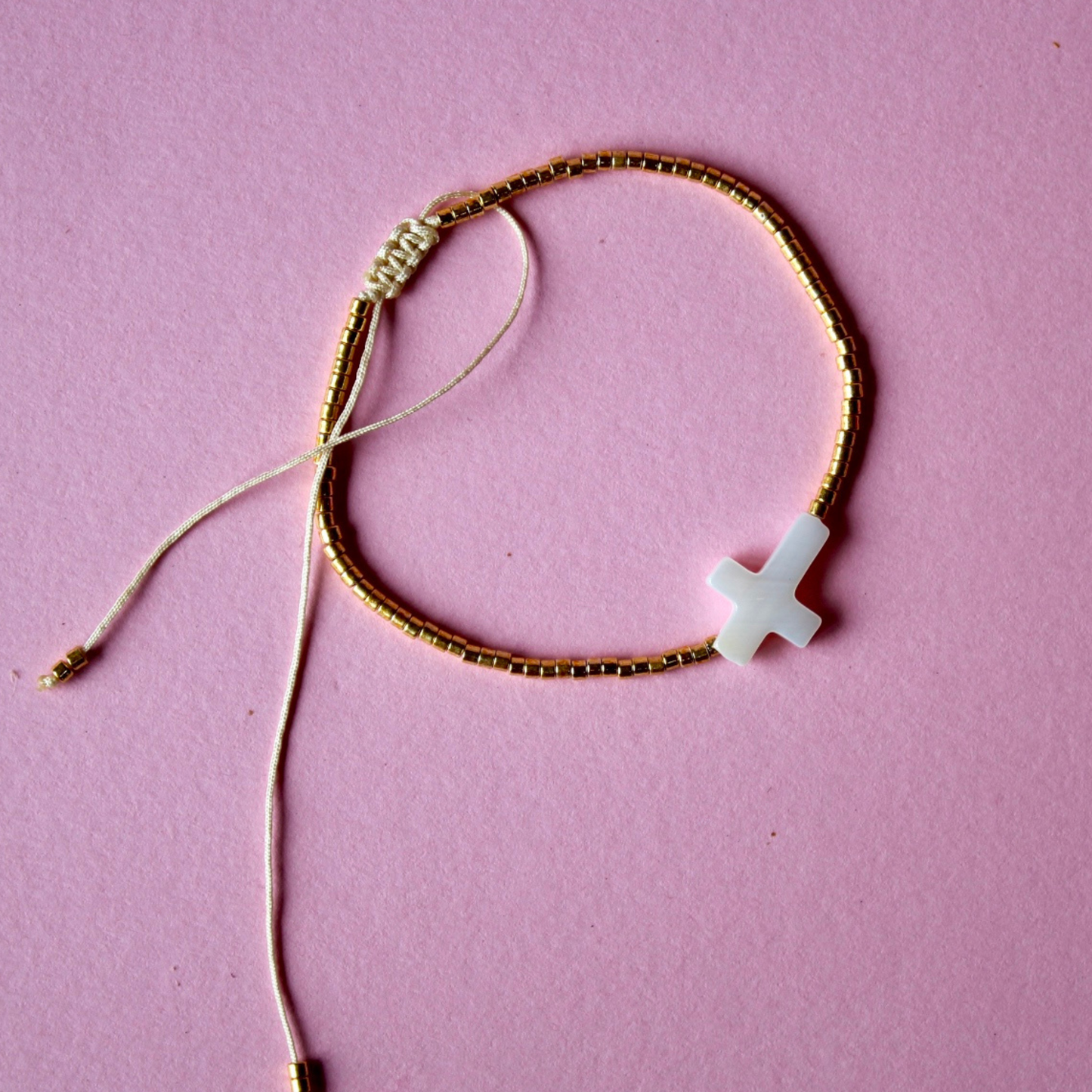 Cross Beaded Bracelet