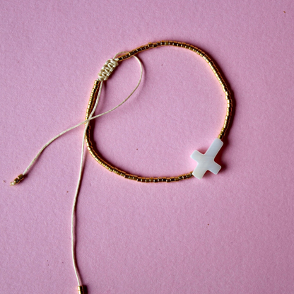 Cross Beaded Bracelet