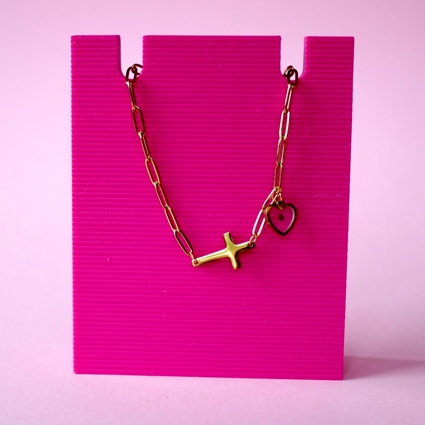 Cross Mustard Seed Stainless Steel Bracelet
