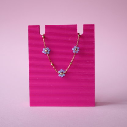 Blue Flower Stainless Steel Bracelet