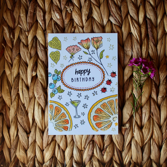 Citrus Summer Birthday Card