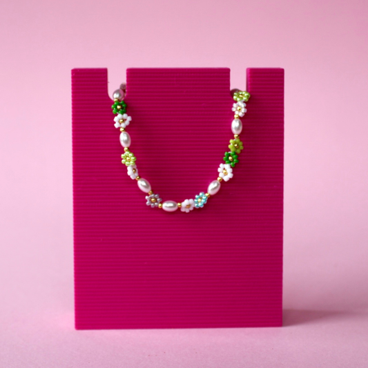 Green Flower Stainless Steel Bracelet