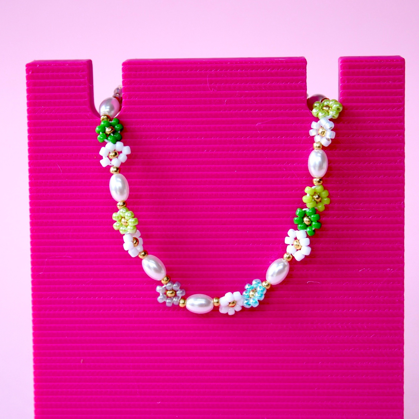 Green Flower Stainless Steel Bracelet