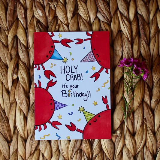 Holy Crab Birthday Card