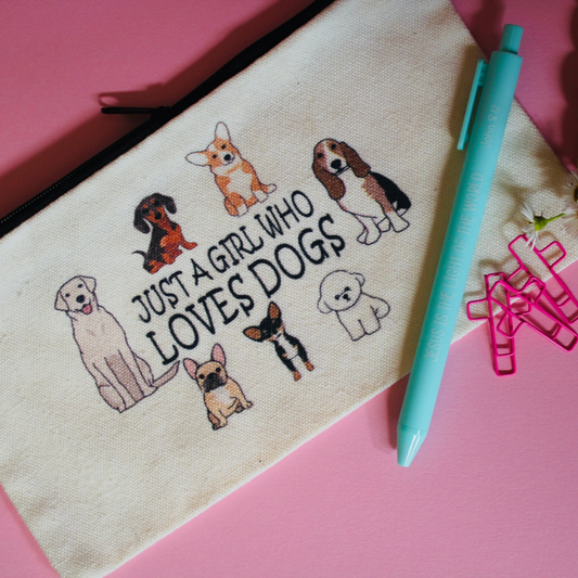 Dogs Just a Girl Pencil bag