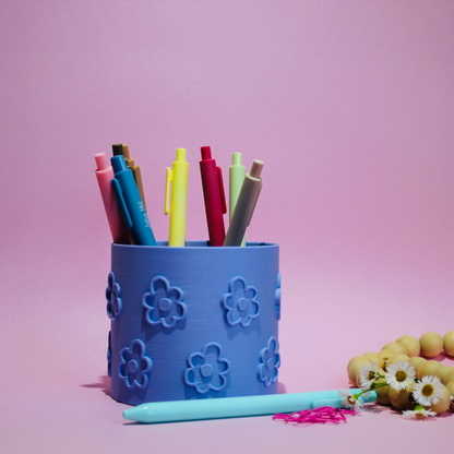 Floral Pencil / Makeup Holder