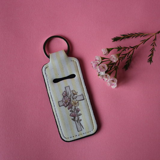 Flower Cross Lip-Balm Holder