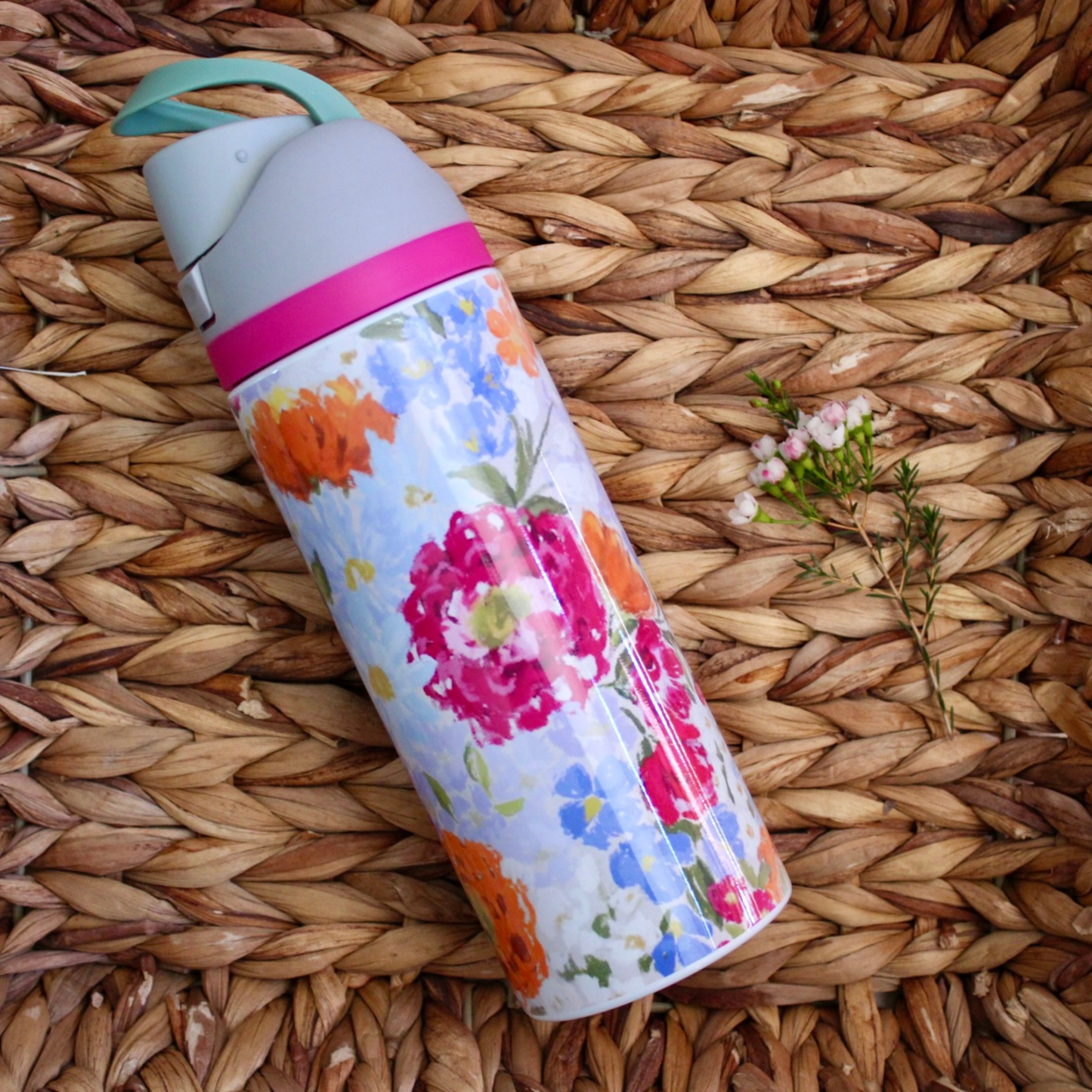 Flower Painting Generic Owala Bottle