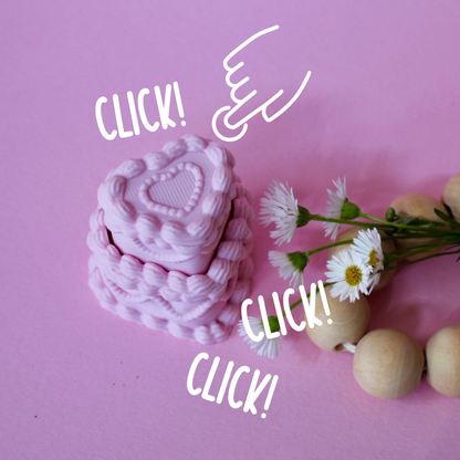 Pink Heart Cake Fidget Clicker