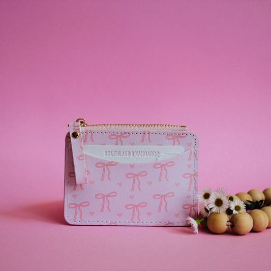 Pink on Pink Bow Small Wallet