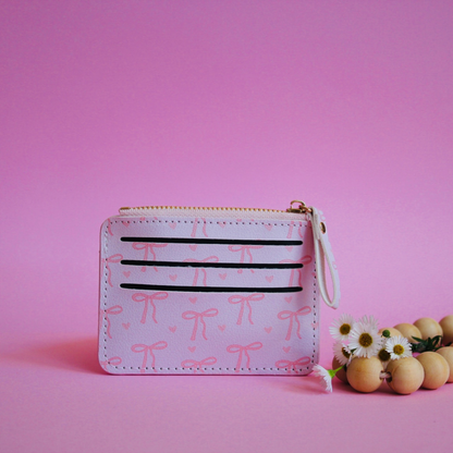 Pink on Pink Bow Small Wallet