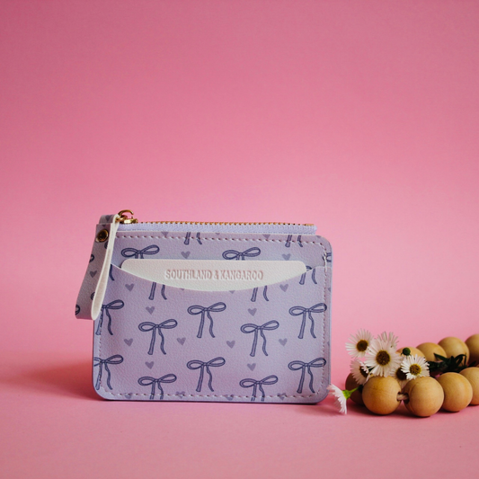 Purple Bow Small Wallet