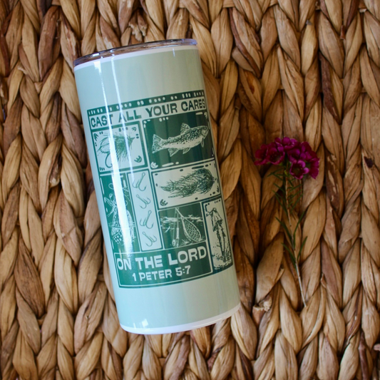 Cast Your Cares on the Lord Skinny Tumbler