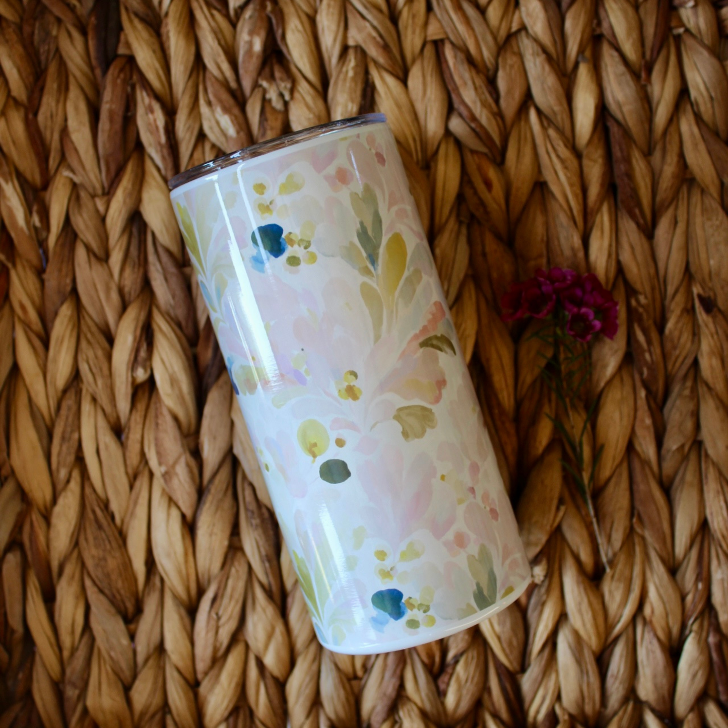 Pastel Floral Skinny Tumbler