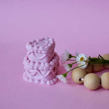 Pink Heart Cake Fidget Clicker