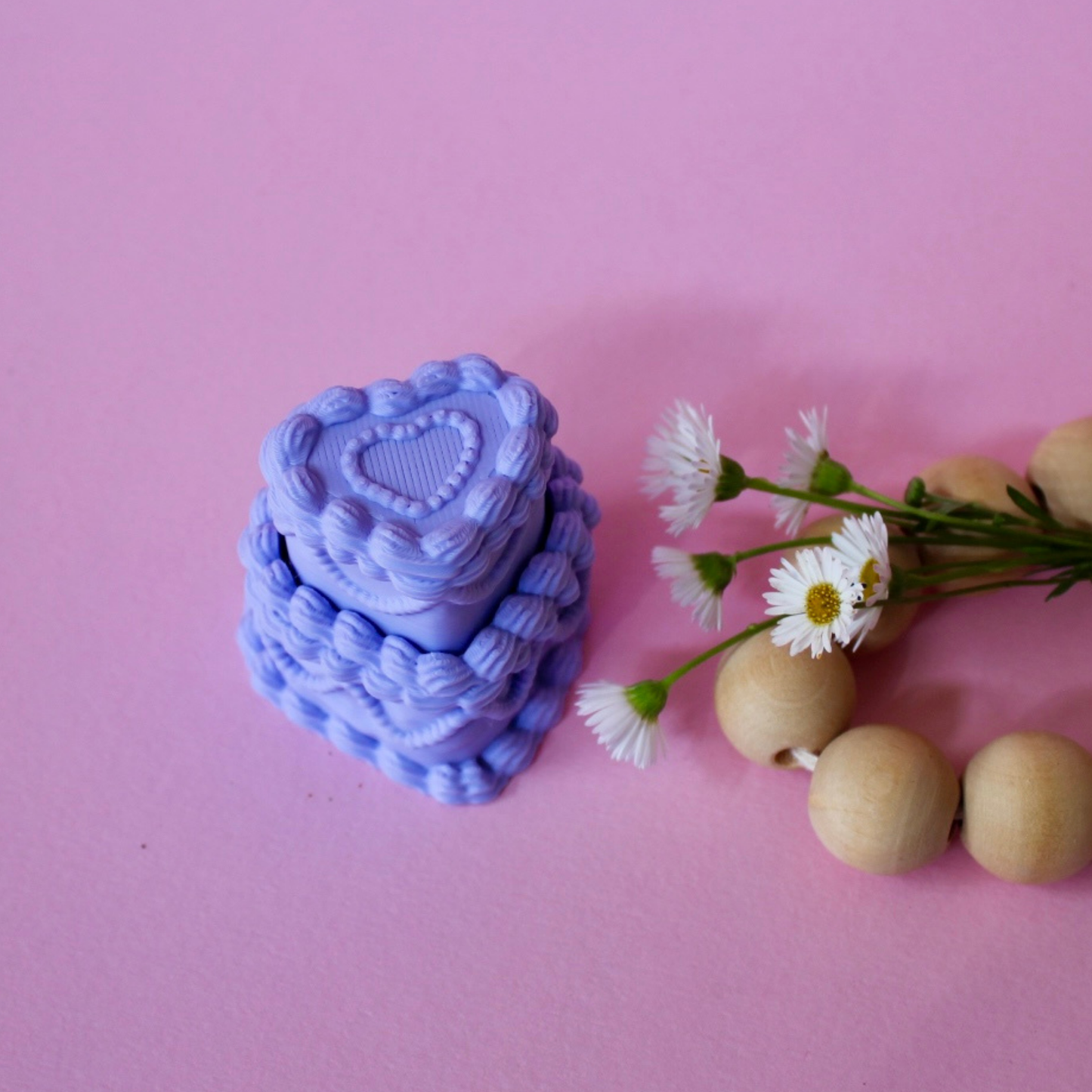 Purple Heart Cake Fidget Clicker