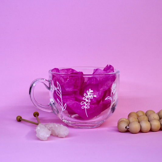Wildflower Daisy Glass Mug