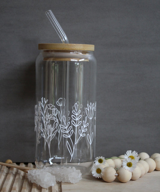 Wildflower Glass Cup