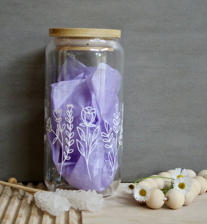 Wildflower Glass Cup