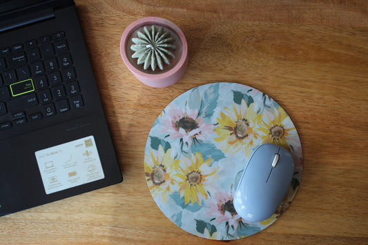Sunflower Round Mousepad