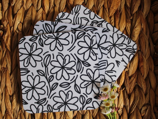 Monoline Floral Rubber Coaster